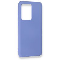 Newface Samsung Galaxy S20 Ultra Kılıf Nano içi Kadife Silikon - Lila