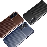 Newface Samsung Galaxy S21 FE Kılıf Focus Karbon Silikon - Siyah