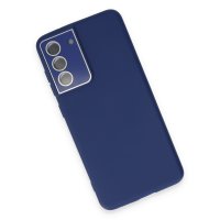 Newface Samsung Galaxy S21 FE Kılıf Lansman Glass Kapak - Sky Blue