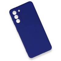 Newface Samsung Galaxy S21 FE Kılıf Nano içi Kadife  Silikon - Koyu Mavi