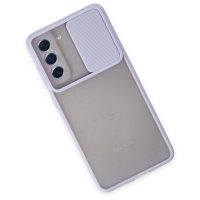 Newface Samsung Galaxy S21 FE Kılıf Palm Buzlu Kamera Sürgülü Silikon - Lila