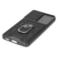 Newface Samsung Galaxy S21 FE Kılıf Pars Lens Yüzüklü Silikon - Siyah