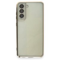 Newface Samsung Galaxy S21 FE Kılıf Razer Lensli Silikon - Gold
