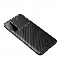Newface Samsung Galaxy S21 Kılıf Focus Karbon Silikon - Siyah