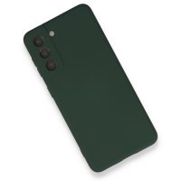 Newface Samsung Galaxy S21 Kılıf Nano içi Kadife Silikon - Koyu Yeşil