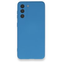 Newface Samsung Galaxy S21 Kılıf Nano içi Kadife Silikon - Mavi