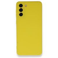 Newface Samsung Galaxy S21 Plus Kılıf Nano içi Kadife Silikon - Sarı