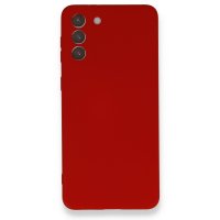 Newface Samsung Galaxy S21 Plus Kılıf Nano içi Kadife  Silikon - Kırmızı