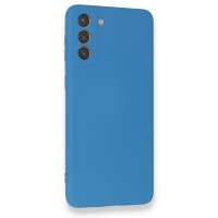 Newface Samsung Galaxy S21 Plus Kılıf Nano içi Kadife Silikon - Mavi