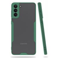 Newface Samsung Galaxy S21 Plus Kılıf Platin Silikon - Yeşil
