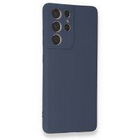 Newface Samsung Galaxy S21 Ultra Kılıf Nano içi Kadife Silikon - Gri