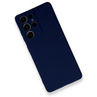 Newface Samsung Galaxy S21 Ultra Kılıf Nano içi Kadife Silikon - Lacivert