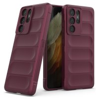 Newface Samsung Galaxy S21 Ultra Kılıf Optimum Silikon - Bordo