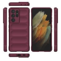 Newface Samsung Galaxy S21 Ultra Kılıf Optimum Silikon - Bordo