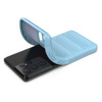 Newface Samsung Galaxy S21 Ultra Kılıf Optimum Silikon - Sky Blue