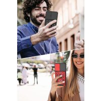 Newface Samsung Galaxy S22 Kılıf Pars Lens Yüzüklü Silikon - Gold