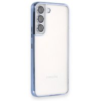 Newface Samsung Galaxy S22 Kılıf Razer Lensli Silikon - Açık Mavi