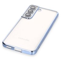 Newface Samsung Galaxy S22 Kılıf Razer Lensli Silikon - Açık Mavi