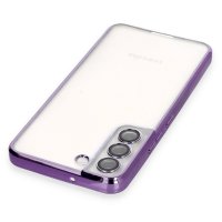 Newface Samsung Galaxy S22 Kılıf Razer Lensli Silikon - Mor