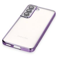 Newface Samsung Galaxy S22 Kılıf Razer Lensli Silikon - Mor