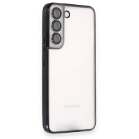 Newface Samsung Galaxy S22 Kılıf Razer Lensli Silikon - Siyah