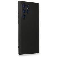 Newface Samsung Galaxy S22 Ultra Kılıf Nano içi Kadife Silikon - Siyah