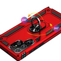 Newface Samsung Galaxy S22 Ultra Kılıf Sofya Yüzüklü Silikon Kapak - Gold