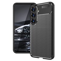 Newface Samsung Galaxy S23 FE Kılıf Focus Karbon Silikon - Siyah