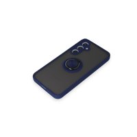 Newface Samsung Galaxy S23 FE Kılıf Montreal Yüzüklü Silikon Kapak - Lacivert
