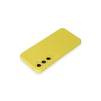 Newface Samsung Galaxy S23 FE Kılıf Nano içi Kadife Silikon - Sarı