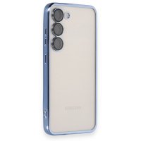 Newface Samsung Galaxy S23 Kılıf Razer Lensli Silikon - Açık Mavi