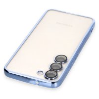 Newface Samsung Galaxy S24 Plus Kılıf Razer Lensli Silikon - Açık Mavi