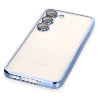Newface Samsung Galaxy S23 Kılıf Razer Lensli Silikon - Açık Mavi