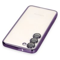 Newface Samsung Galaxy S23 Kılıf Razer Lensli Silikon - Mor