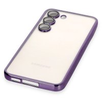 Newface Samsung Galaxy S23 Kılıf Razer Lensli Silikon - Mor