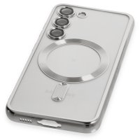 Newface Samsung Galaxy S23 Plus Kılıf Kross Magneticsafe Kapak - Gümüş