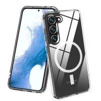 Newface Samsung Galaxy S23 Plus Kılıf Magneticsafe Şeffaf Silikon - Şeffaf