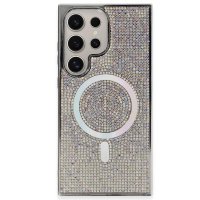 Newface Samsung Galaxy S23 Ultra Kılıf Diamond Magsafe Kapak - Rainbow