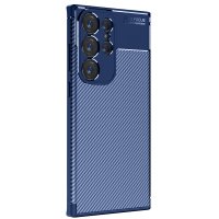 Newface Samsung Galaxy S23 Ultra Kılıf Auto Focus Karbon Kapak - Lacivert