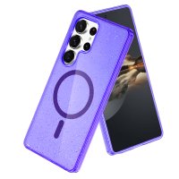 Newface Samsung Galaxy S23 Ultra Kılıf Glow Magsafe Kapak - Mor