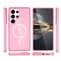 Newface Samsung Galaxy S23 Ultra Kılıf Glow Magsafe Kapak - Pembe