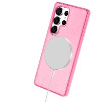 Newface Samsung Galaxy S23 Ultra Kılıf Glow Magsafe Kapak - Pembe