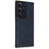 Newface Samsung Galaxy S23 Ultra Kılıf Loop Deri Silikon - Lacivert