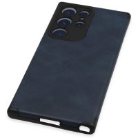 Newface Samsung Galaxy S23 Ultra Kılıf Loop Deri Silikon - Lacivert