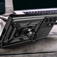 Newface Samsung Galaxy S23 Ultra Kılıf Pars Lens Yüzüklü Silikon - Gold