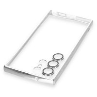 Newface Samsung Galaxy S24 Ultra Kılıf Razer Lensli Silikon - Gümüş