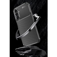 Newface Samsung Galaxy S24 Kılıf Auto Focus Karbon Kapak - Siyah