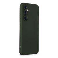 Newface Samsung Galaxy S24 Kılıf Nano içi Kadife Silikon - Koyu Yeşil