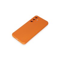 Newface Samsung Galaxy S24 Kılıf Nano içi Kadife Silikon - Turuncu