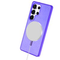 Newface Samsung Galaxy S24 Ultra Kılıf Glow Magsafe Kapak - Mor